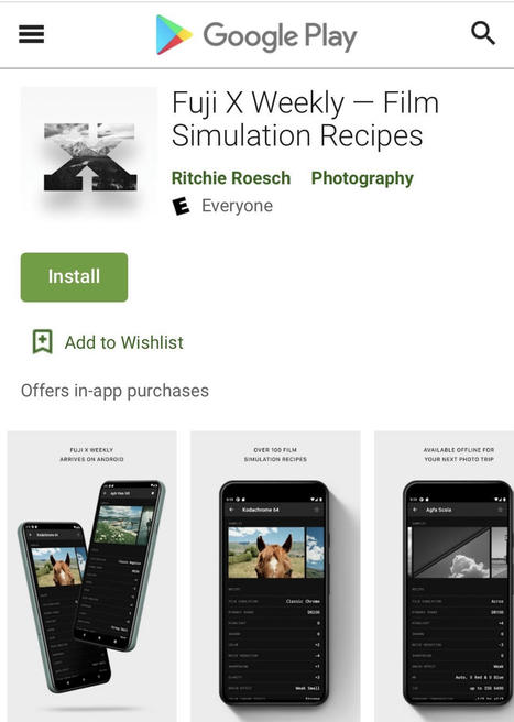 It&rsquo;s Here! Introducing the Fuji X Weekly &mdash; Film Recipes App for Android /&nbsp; fujiXweekly by Ritchie Roesch&nbsp; | Fujifilm X Series APS C sensor camera | Scoop.it