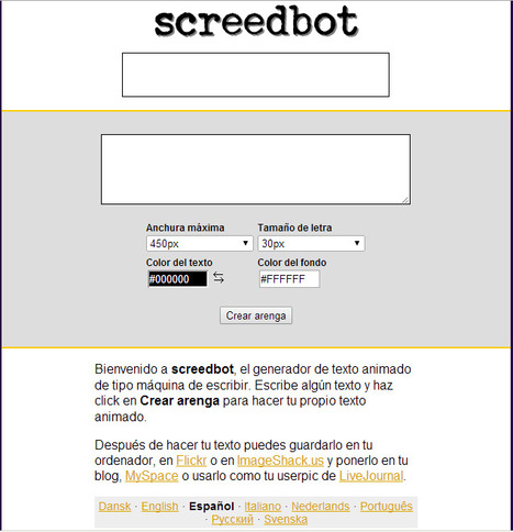 Screedbot, generador de texto animado | TIC & Educación | Scoop.it