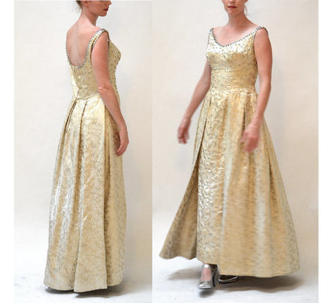 vintage brocade wedding dress