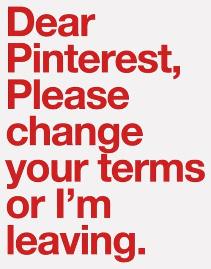 Pinterest: Change Your Terms or We’re Leaving | The Window Seat | A Marketing Mix | Scoop.it