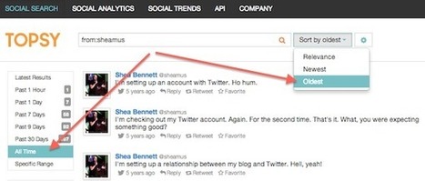 How To Use Topsy To Find Your First Tweets [TWITTER TIPS] | Time to Learn | Scoop.it