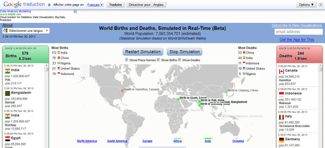 Une carte mondiale des naissances et des décès en temps réel | Tout le web | Scoop.it