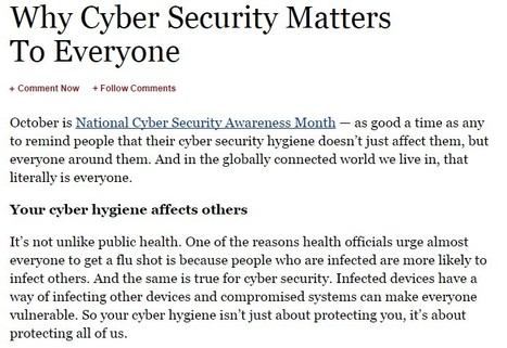 Why Cyber Security Matters To Everyone | Cyber Hygiene | Digital Citizenship | 21st Century Learning and Teaching | Scoop.it