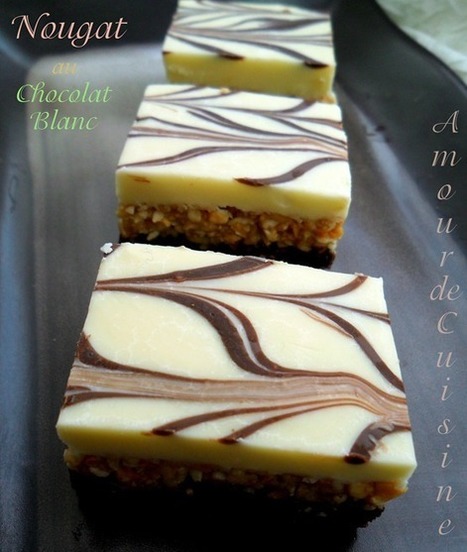 Nougat au chocolat blanc – gateau sans cuisson | Petits gateaux, gateaux algeriens et gateau arabe | Scoop.it