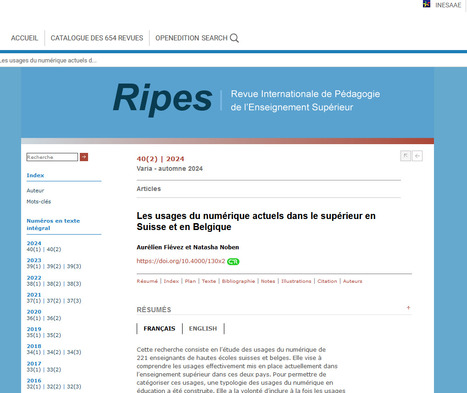 Les usages du numérique actuels dans le supérieur en Suisse et en Belgique | Innovation pédagogique | Scoop.it