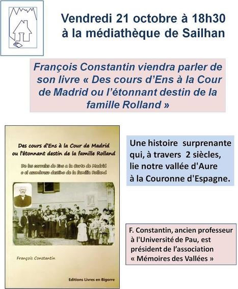 L'étonnant destin de la famille Rolland conté à la médiathèque de Sailhan le 21 octobre | Vallées d'Aure & Louron - Pyrénées | Scoop.it