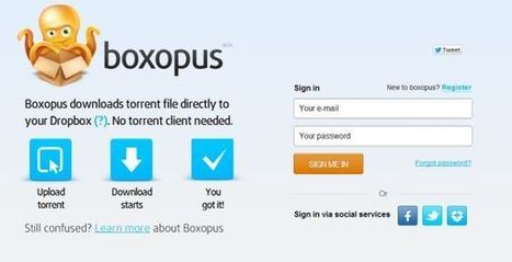 Boxopus permite la descarga de archivos torrents en tu cuenta de Dropbox | Recursos, Servicios y Herramientas de la Web 2.0 en pequeñas dosis. | Scoop.it