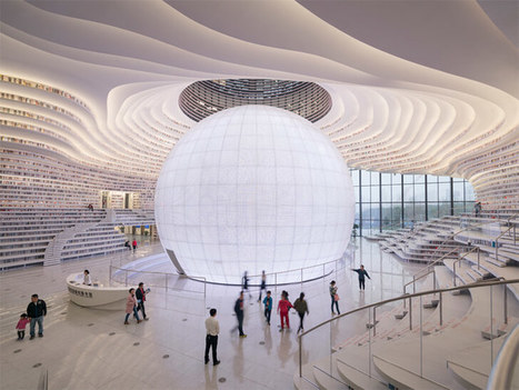 Topography of curved bookshelves! | Architecture on the world | Scoop.it