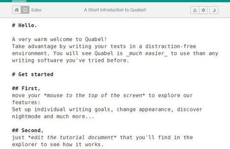 Quabel, un editor de texto online para trabajar sin distracciones | #REDXXI | Scoop.it
