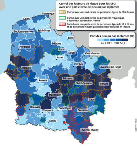 Facteurs de risque au regard de l’illettrisme : Près d’un adulte sur deux peu ou pas diplômé dans les Hauts-de-France - Insee Analyses Hauts-de-France - 190 | Compétences de base, illettrisme, inclusion numérique... | Scoop.it