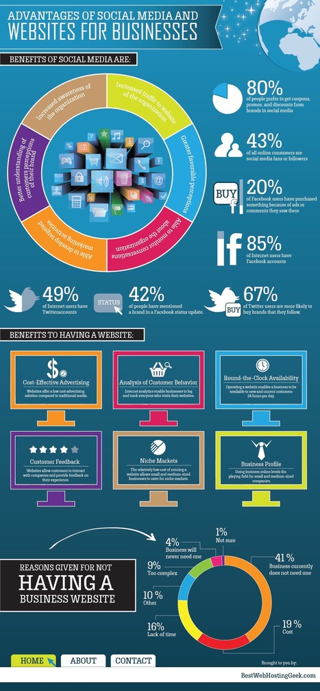 What Do Businesses Get From Social Media And Websites? [Infographic] | MarketingHits | Scoop.it