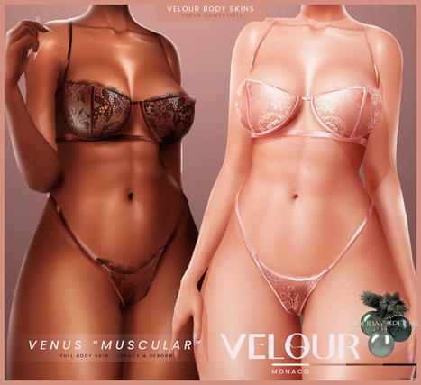 Venus Muscular Mesh Body Skin December 2022 Group Gift by VELOUR | Teleport Hub - Second Life Freebies | Second Life Freebies | Scoop.it