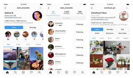 Un nouveau design pour les profils Instagram | Social media | Scoop.it