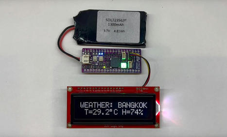 Making a weather station with Maker Pi Pico Mini board and SparkFun SerLCD display - CNX Software | Embedded Systems News | Scoop.it