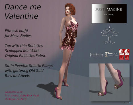 Dance Me Valentine Dress & Heels January 2022 Group Gift by Just Imagine | Teleport Hub - Second Life Freebies | Second Life Freebies | Scoop.it