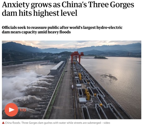 Anxiety grows as China’s Three Gorges dam hits highest level  | Stage 4 Water in the World | Scoop.it