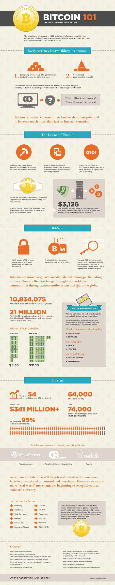 Bitcoin 101: The Digital Currency Revolution [INFOGRAPHIC] | A New Society, a new education! | Scoop.it