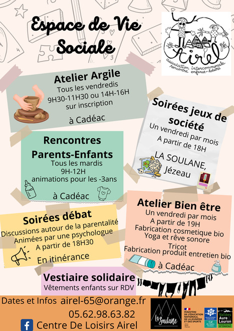 AIREL : programme de rentrée de l'Espace de Vie Sociale | Vallées d'Aure & Louron - Pyrénées | Scoop.it