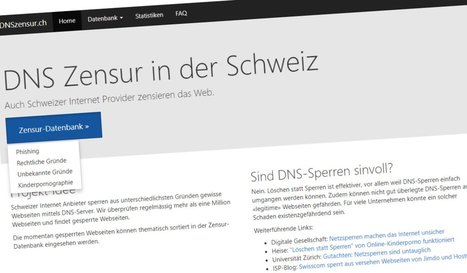 Swisscom & Co. sperren schon hunderte Websites: DNSzensur.ch zeigt, was zensiert wird #DNSzensur | E-Identity (Big Data - Privatsphäre - digitale Mündigkeit) | Scoop.it