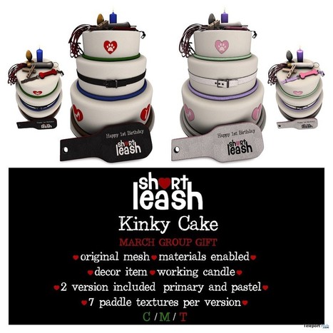 Kinky Cake March 2019 Group Gift by Short Leash | Teleport Hub - Second Life Freebies | Second Life Freebies | Scoop.it