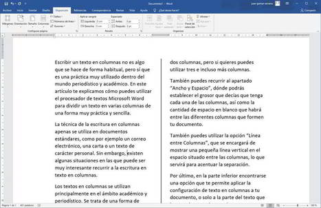 Cómo dividir un documento de Word en dos columnas | Las TIC en el aula de ELE | Scoop.it