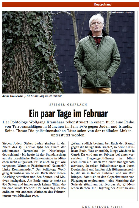 DER SPIEGEL | Zum Buch "Wann endlich beginnt bei Euch der Kampf...",  von  Wolfgang Kraushaar | Scoop.it