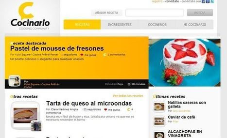 Cocinario, llega una nueva red social de cocina totalmente en español | Chismes varios | Scoop.it