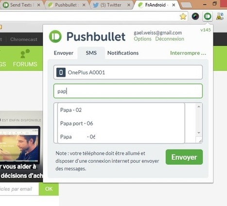 Pushbullet permet maintenant d'envoyer des SMS depuis son PC | Time to Learn | Scoop.it