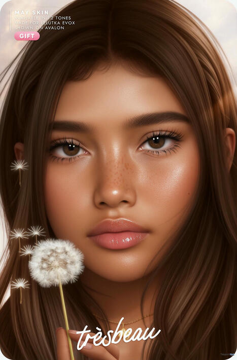 May Skin For Lelutka EvoX May 2025 Group Gift by très beau | Teleport Hub - Second Life Freebies | Teleport Hub | Scoop.it