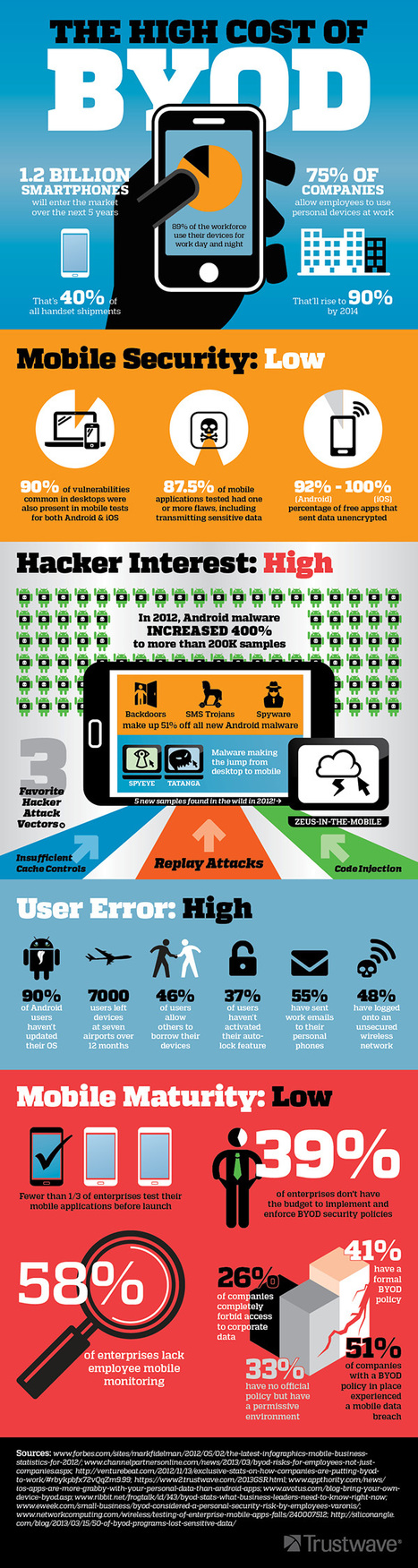 Infographic: The High Cost of BYOD | Trustwave | 21st Century Learning and Teaching | Scoop.it