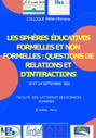 Colloque : Les sphères éducatives formelles et non formelles : questions de relations et d’interactions - Appel à communication - Sciencesconf.org | Education & Technology | Scoop.it