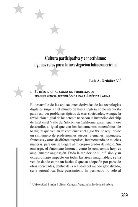 (PDF) CULTURA PARTICIPATIVA Y CONECTIVISMO: ALGUNOS RETOS PARA LA INVESTIGACIÓN LATINOAMERICANA. | Educación, TIC y ecología | Scoop.it