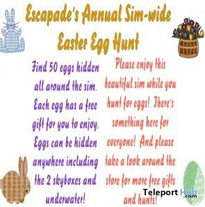 Escapade’s Easter Egg Hunt | Teleport Hub - Second Life Freebies | Teleport Hub | Scoop.it