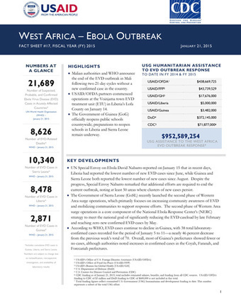 Ebola Outbreak Fact Sheet #17 (FY 15) | U.S. Agency for International Development | Ebola Outbreak 2014 | Scoop.it