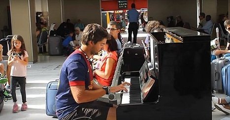 Alors qu'il joue sur un piano en libre-service dans une gare parisienne, un inconnu se joint à lui... pour une performance incroyable ! | PUBLICITE et Créativité en Version Digitale | Scoop.it