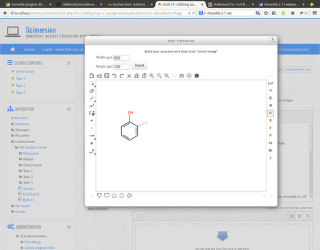 Moodle plugins: Chemical Structures and Reactions Editor | moodle3 | Scoop.it
