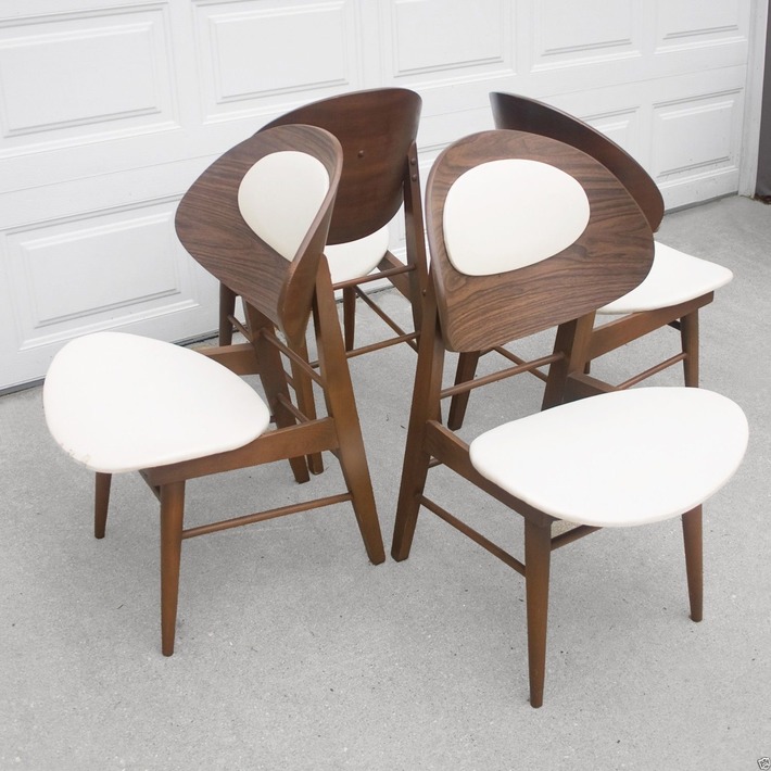 Kodawood Walnut Mid Century Clamshell Dining Chairs | Antiques & Vintage Collectibles | Scoop.it