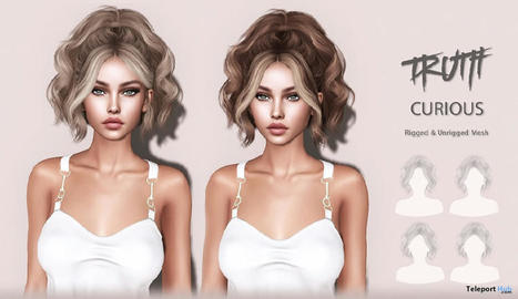 Curious Hair Fatpack With Style HUD Group Gift by TRUTH HAIR | Teleport Hub - Second Life Freebies | Second Life Freebies | Scoop.it