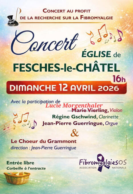 Concert au profit de la fibromyalgie &agrave; Fesches-le-Ch&acirc;tel, dans le Doubs, gr&acirc;ce &agrave; la Chorale du Grammont | Association FibromyalgieSOS | Scoop.it