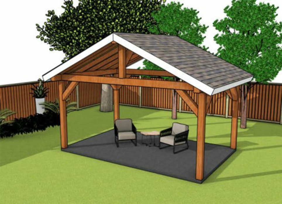 16×10 Gable Pavilion – DIY Woodworking Plans | Garden Plans | Scoop.it