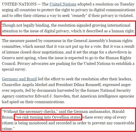 U.N. Urges Protection of Privacy in Digital Era | 21st Century Learning and Teaching | Scoop.it