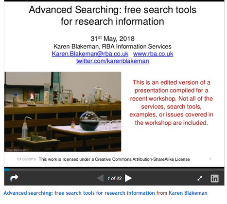 Advanced searching: free search tools for research information @karenblakeman | Information Literacy Weblog | Information and digital literacy in education via the digital path | Scoop.it