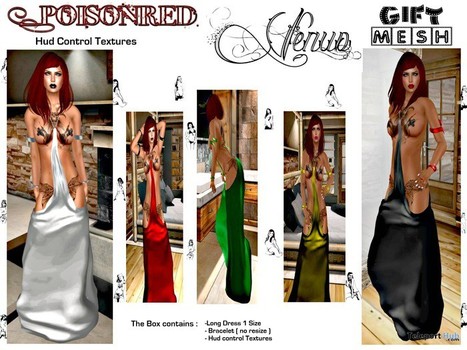 Venus Long Dress Fat Pack Group Gift by Poison Red | Teleport Hub - Second Life Freebies | Teleport Hub | Scoop.it