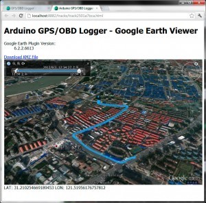 Google Earth based web viewer for Arduino GPS/OBD logger - Develop with Arduino | Arduino Geeks | Scoop.it