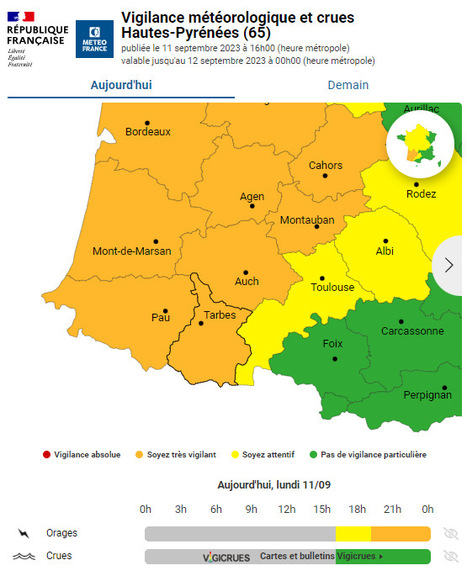 Vigilance orange pour orages dans les Hautes-Pyr&eacute;n&eacute;es&nbsp; | Vall&eacute;es d'Aure & Louron - Pyr&eacute;n&eacute;es | Scoop.it