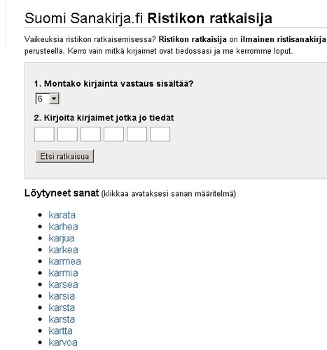 Ristisanakirja | 1Uutiset - Lukemisen tähden | Scoop.it