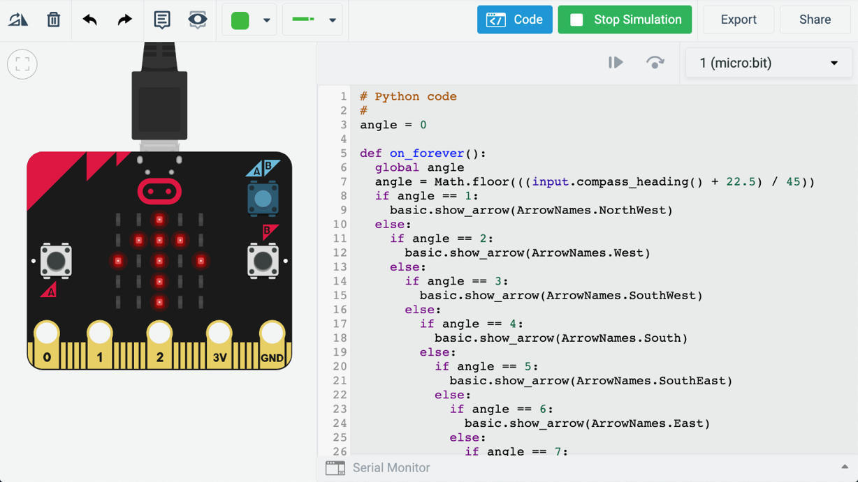 Python Coding with micro:bit in Tinkercad Circu...