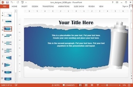 Animated Torn PowerPoint Template & Torn Designer for Custom Text | PowerPoint presentations and PPT templates | Scoop.it