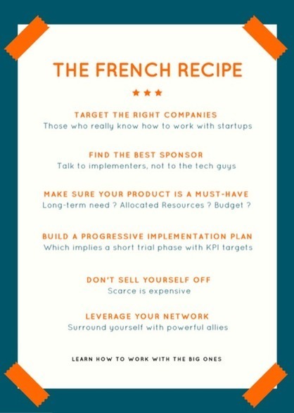French recipe for #startups to work with large groups on #innovation projects - one sentence rings true: one minute is to a startup what a week is to a large company | WHY IT MATTERS: Digital Transformation | Scoop.it