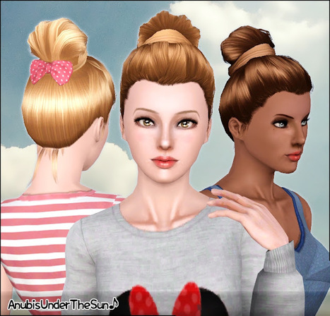 Anubis Under The Sun ♪: Sunday Morning ~ Bun hairstyle + bow accessory | Les Sims | Scoop.it